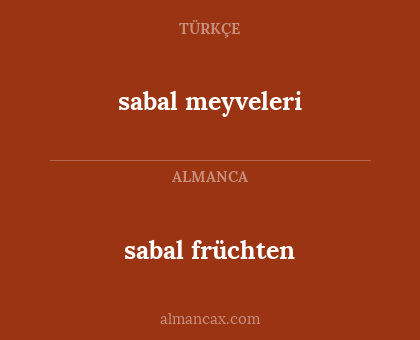sabal früchten - sabal meyveleri