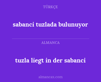 tuzla liegt in der sabanci - sabanci tuzlada bulunuyor