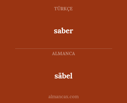 säbel - saber
