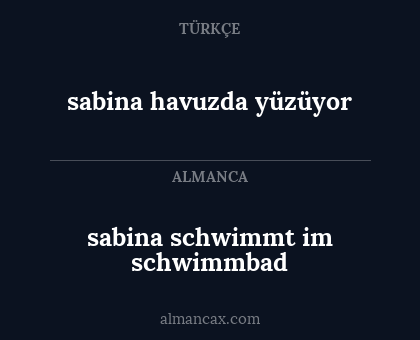 sabina schwimmt im schwimmbad - sabina havuzda yüzüyor