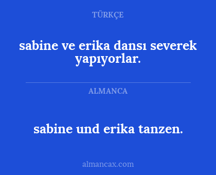 sabine ve erika dansı severek yapıyorlar. - sabine und erika tanzen.