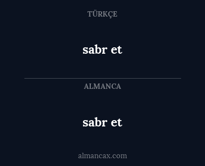 sabr et - sabr et