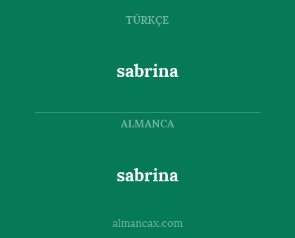 sabrina - sabrina