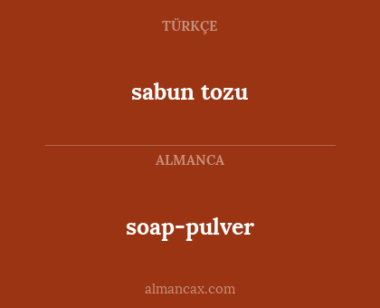 soap-pulver - sabun tozu