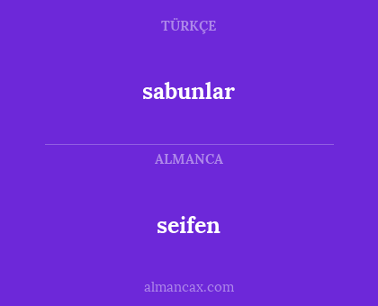 seifen - sabunlar