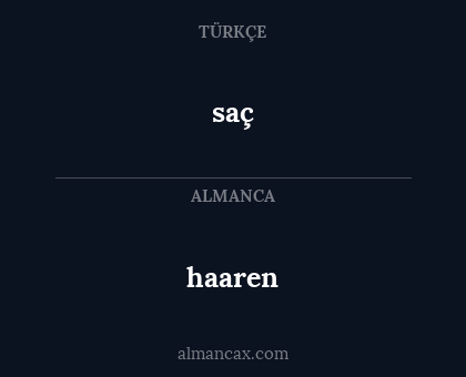 haaren - saç