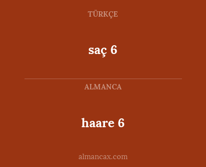 saç 6 - haare 6