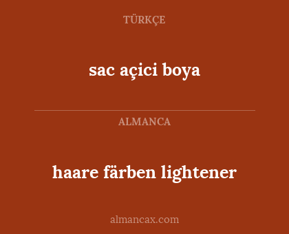 haare färben lightener - sac açici boya