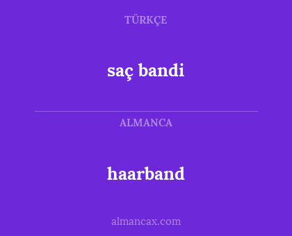 haarband - saç bandi