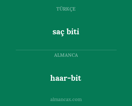 haar-bit - saç biti
