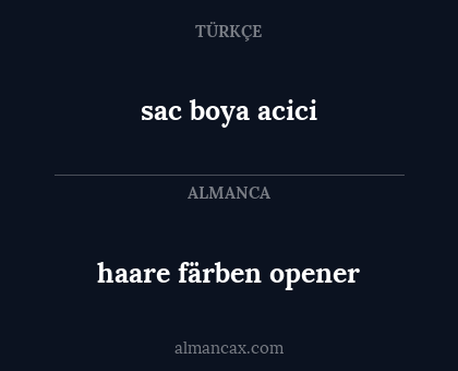 haare färben opener - sac boya acici