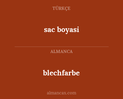 blechfarbe - sac boyasi