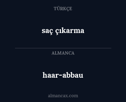 haar-abbau - saç çıkarma