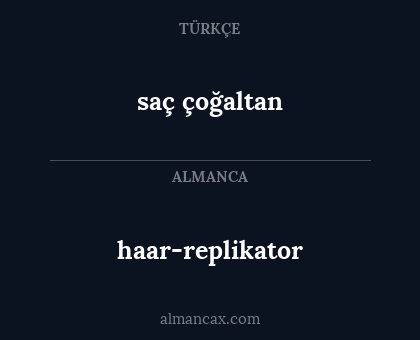 haar-replikator - saç çoğaltan