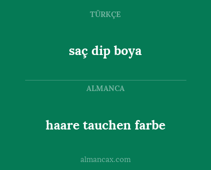 saç dip boya - haare tauchen farbe