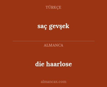 die haarlose - saç gevşek