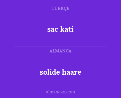 solide haare - sac kati