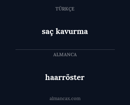 haarröster - saç kavurma