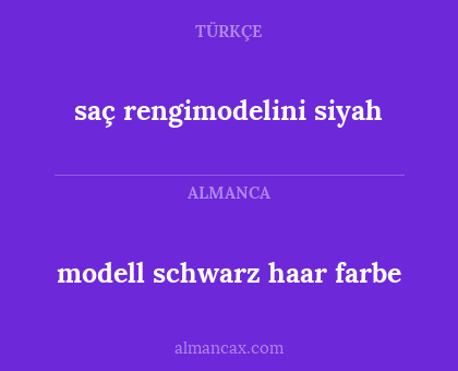 modell schwarz haar farbe - saç rengimodelini siyah