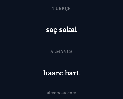 haare bart - saç sakal