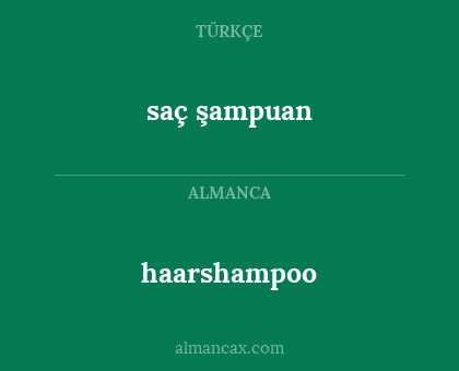 haarshampoo - saç şampuan