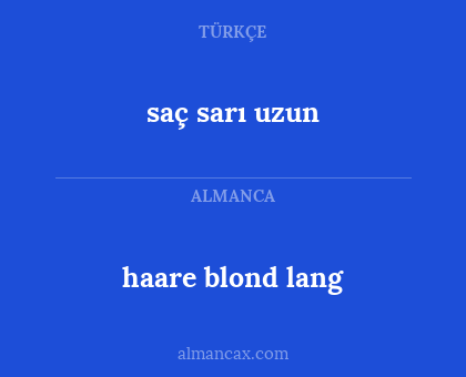 haare blond lang - saç sarı uzun