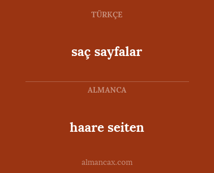 saç sayfalar - haare seiten