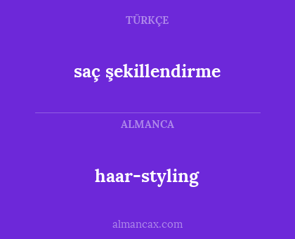 haar-styling - saç şekillendirme