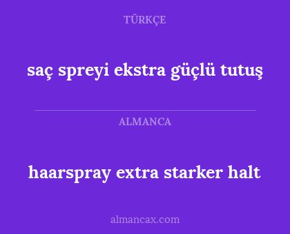 haarspray extra starker halt - saç spreyi ekstra güçlü tutuş