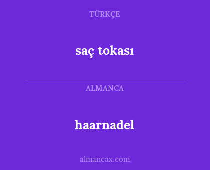 haarnadel - saç tokası