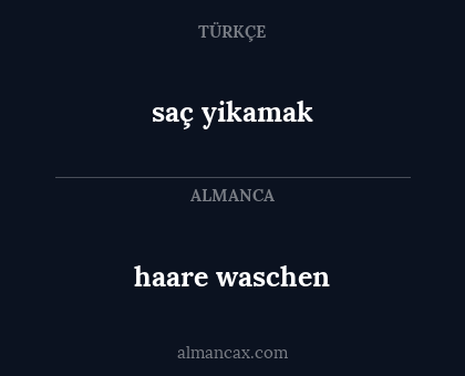 saç yikamak - haare waschen