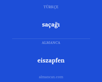 eiszapfen - saçağı
