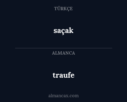 traufe - saçak