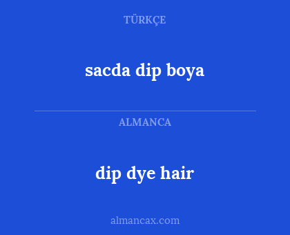 sacda dip boya - dip dye hair