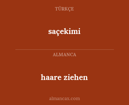 saçekimi - haare ziehen