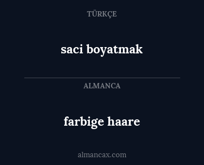 farbige haare - saci boyatmak