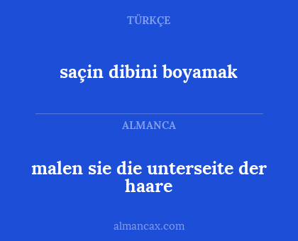 saçin dibini boyamak - malen sie die unterseite der haare