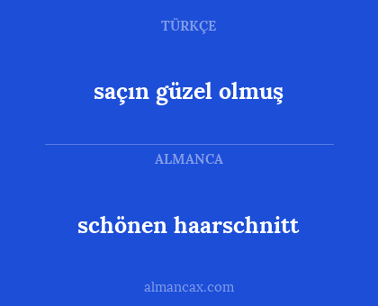schönen haarschnitt - saçın güzel olmuş