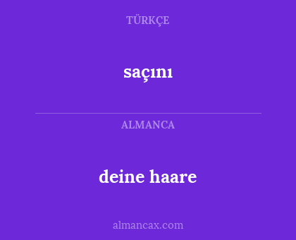 saçını - deine haare