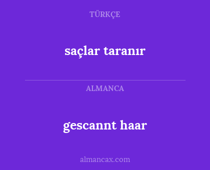 gescannt haar - saçlar taranır