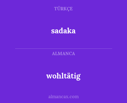 wohltätig - sadaka