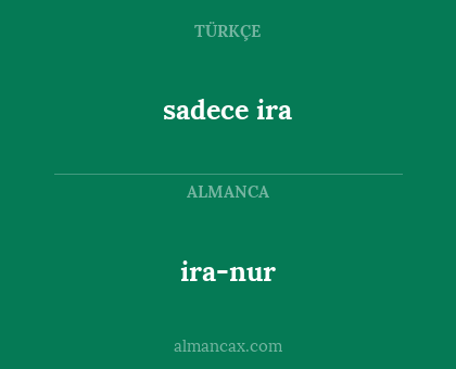 ira-nur - sadece ira