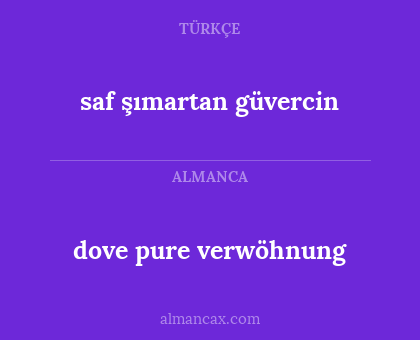 saf şımartan güvercin - dove pure verwöhnung