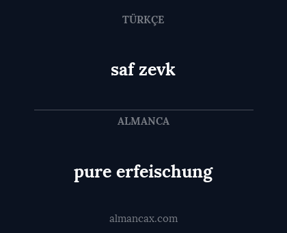 pure erfeischung - saf zevk