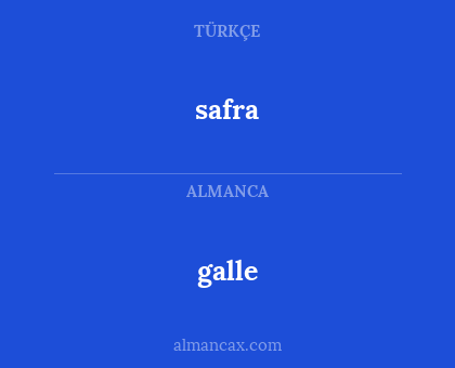 safra - galle