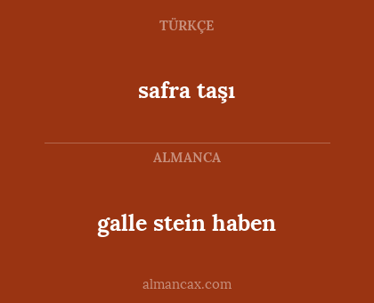 safra taşı - galle stein haben