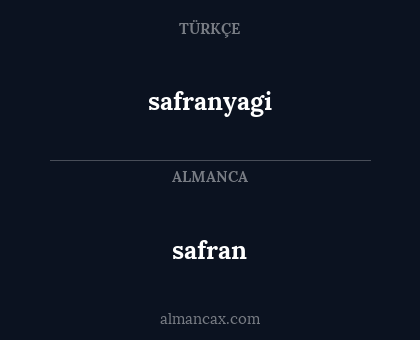 safran - safranyagi
