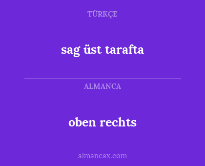 oben rechts - sag üst tarafta