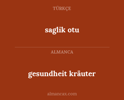 gesundheit kräuter - saglik otu