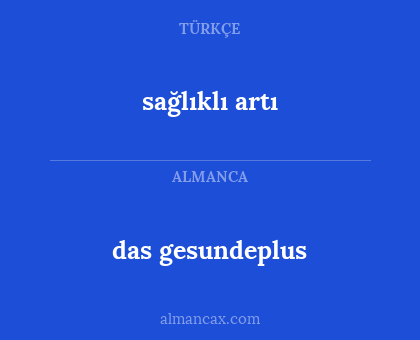 das gesundeplus - sağlıklı artı